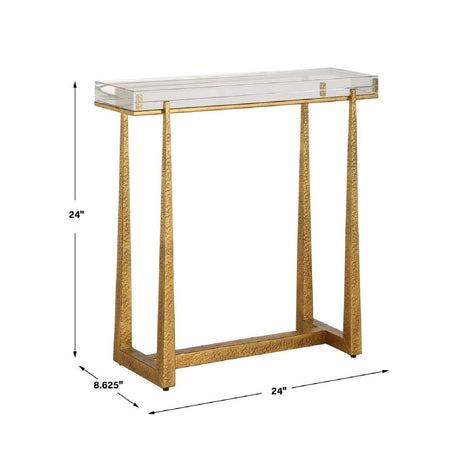 Modern European furniture - Crystal Top Accent Table - www.oroa.com