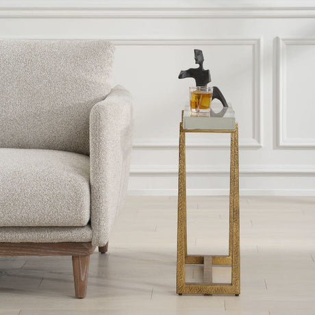Modern European furniture - Crystal Top Accent Table - www.oroa.com