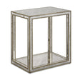 Modern European furniture - Mottled Antique Mirror End Table - www.oroa.com