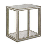 Modern European furniture - Mottled Antique Mirror End Table - www.oroa.com
