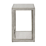 Modern European furniture - Mottled Antique Mirror End Table - www.oroa.com