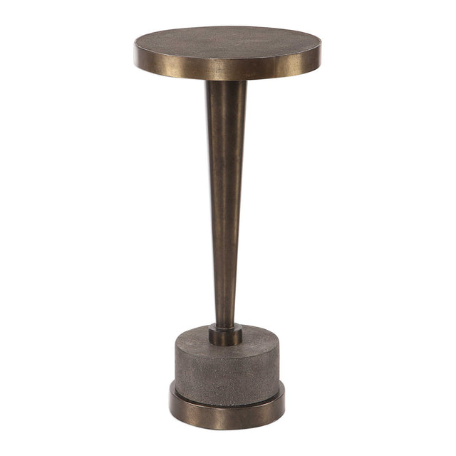 Bronze Pedestal Drink Table by Uttermost Masika