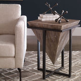 Modern European furniture - Fir Wood Pyramid Side Table - www.oroa.com