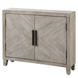 Whitewashed Fir Wood 2-Door Cabinet by Uttermost Adalind