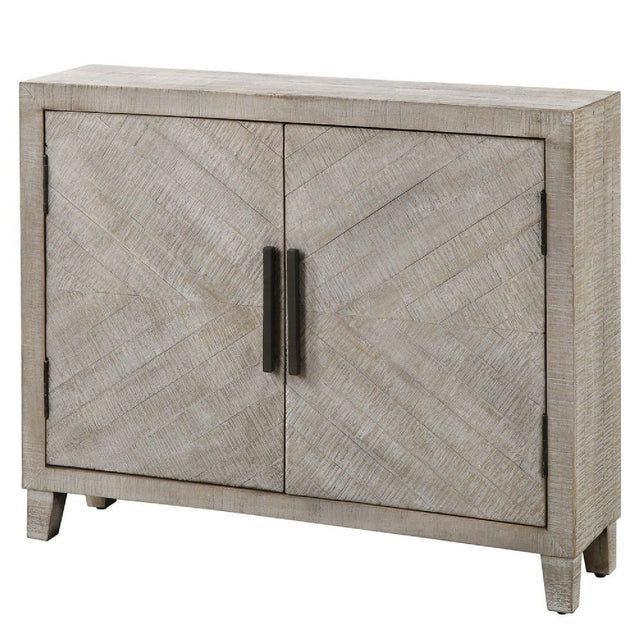 Whitewashed Fir Wood 2-Door Cabinet by Uttermost Adalind