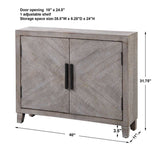 Whitewashed Fir Wood 2-Door Cabinet by Uttermost Adalind, alternate view 8