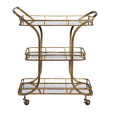 Modern European furniture - 3-Shelves Mirrored Serving Cart - www.oroa.com