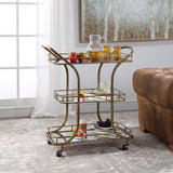 Modern European furniture - 3-Shelves Mirrored Serving Cart - www.oroa.com
