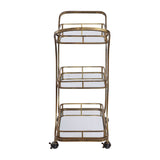 Modern European furniture - 3-Shelves Mirrored Serving Cart - www.oroa.com