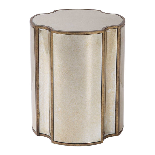 Antique Mirror Quatrefoil Accent Table by Uttermost Harlow