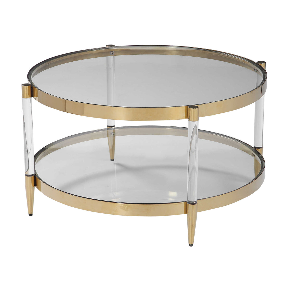 Modern European furniture - Round Glass Coffee Table - www.oroa.com