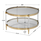 Modern European furniture - Round Glass Coffee Table - www.oroa.com