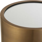 Modern European furniture - Cylindrical Brass Mirrored Drink Table - www.oroa.com