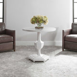 Modern European furniture - Gloss White Round Foyer Table - www.oroa.com