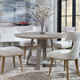 Modern European furniture - Gray Oak Round Dining Table - www.oroa.com