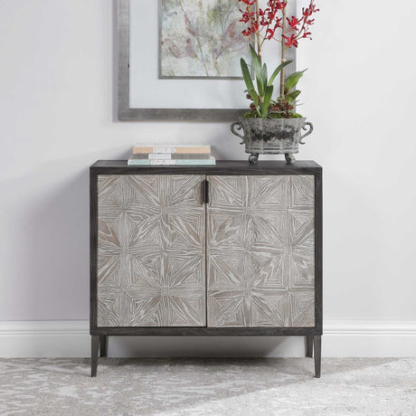 Oak Mosaic 2-Door Cabinet by Uttermost Laurentia, alternate view 2