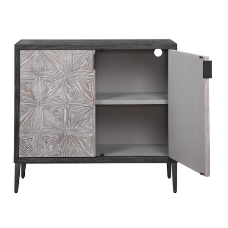 Oak Mosaic 2-Door Cabinet by Uttermost Laurentia, alternate view 3