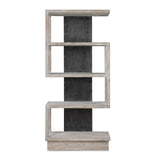 Modern European furniture - Gray Elm Veneer Bookcase - www.oroa.com