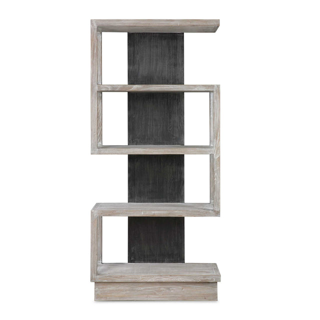 Modern European furniture - Gray Elm Veneer Bookcase - www.oroa.com