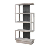 Modern European furniture - Gray Elm Veneer Bookcase - www.oroa.com