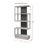 Modern European furniture - Gray Elm Veneer Bookcase - www.oroa.com