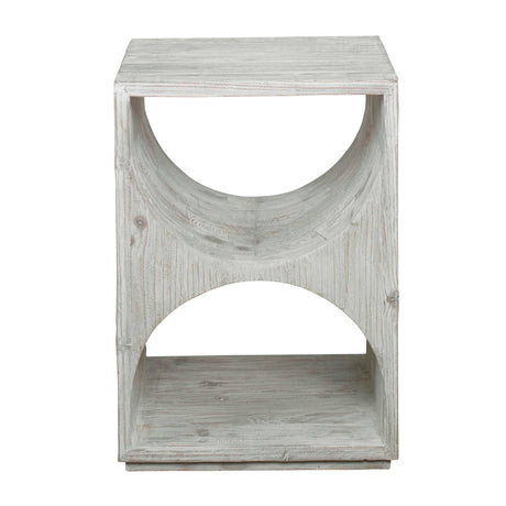 Modern European furniture - Carved Fir Wood Side Table - www.oroa.com