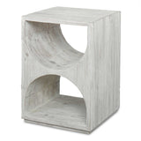 Modern European furniture - Carved Fir Wood Side Table - www.oroa.com