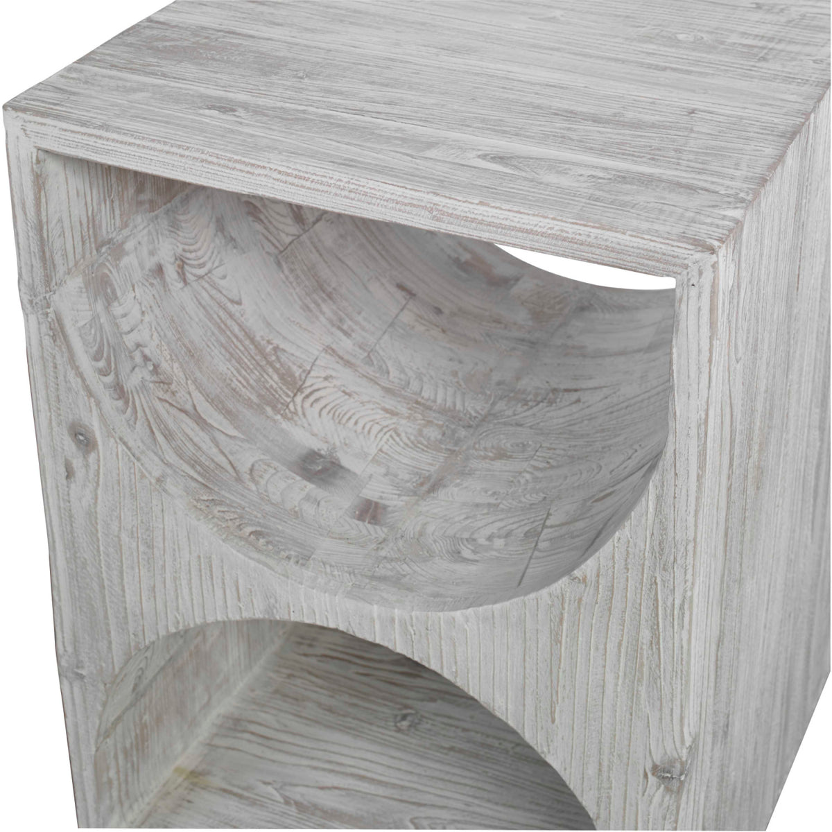 Modern European furniture - Carved Fir Wood Side Table - www.oroa.com