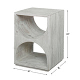 Modern European furniture - Carved Fir Wood Side Table - www.oroa.com