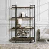 Modern European furniture - Brushed Pewter Framed Bookshelf - www.oroa.com