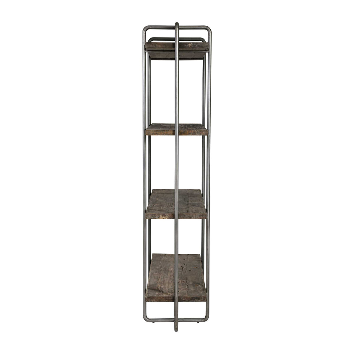 Modern European furniture - Brushed Pewter Framed Bookshelf - www.oroa.com