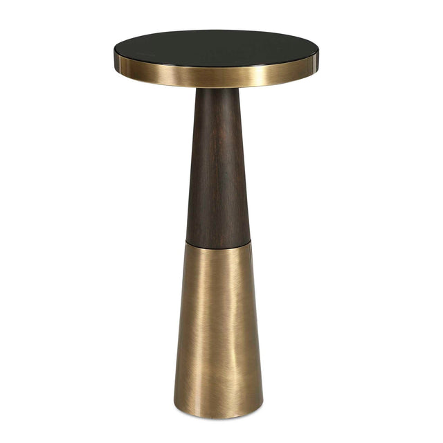 Black Glass Accent Table by Uttermost Fortier
