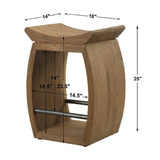 Elm Wood Counter Stool by Uttermost Connor, alternate view 8