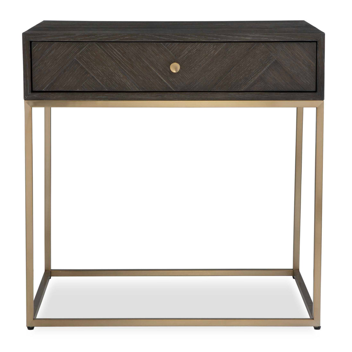 Modern European furniture - Oak Herringbone 1-Drawer Side Table - www.oroa.com