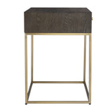 Modern European furniture - Oak Herringbone 1-Drawer Side Table - www.oroa.com
