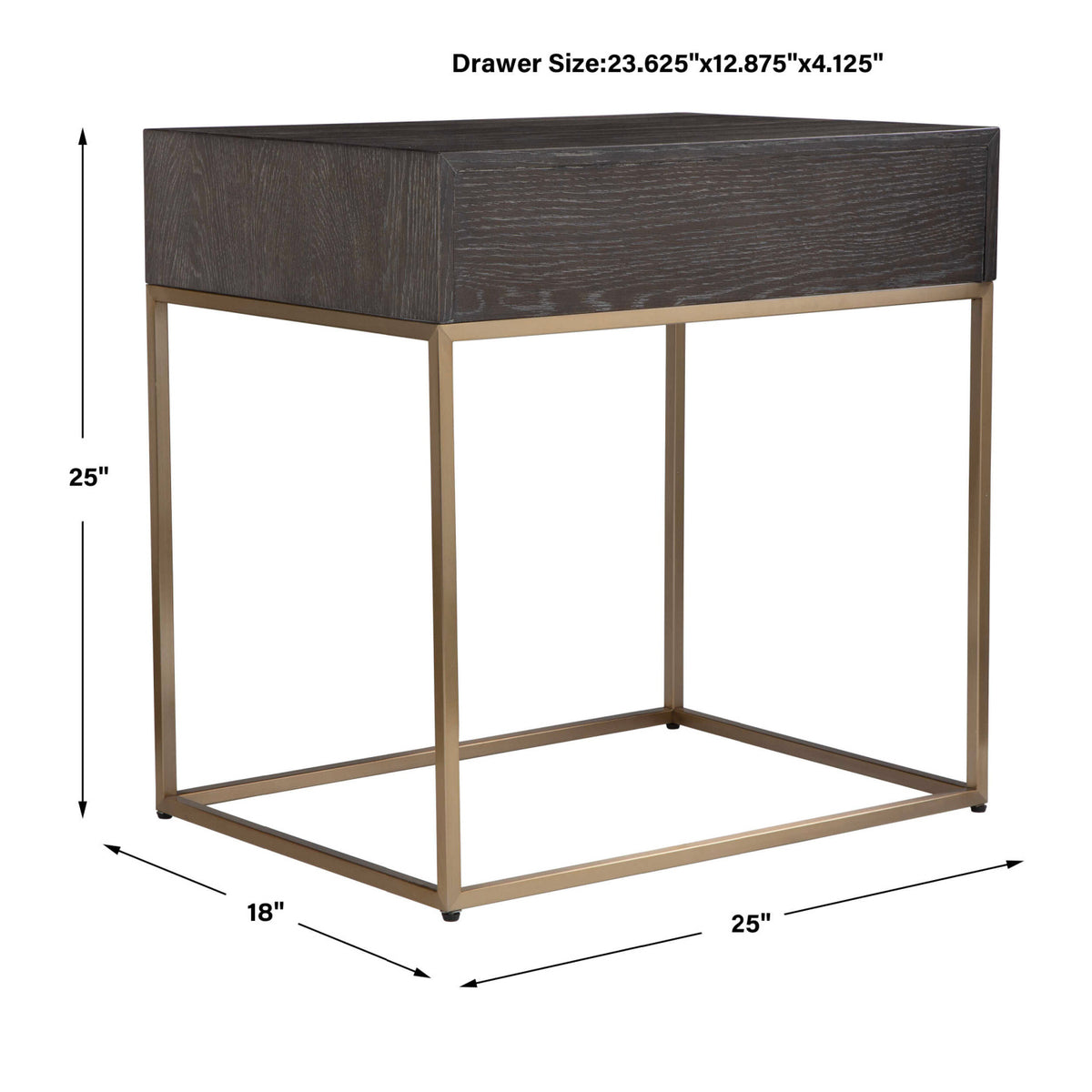 Modern European furniture - Oak Herringbone 1-Drawer Side Table - www.oroa.com