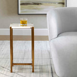 Modern European furniture - Antique Gold Framed Accent Table Table - www.oroa.com