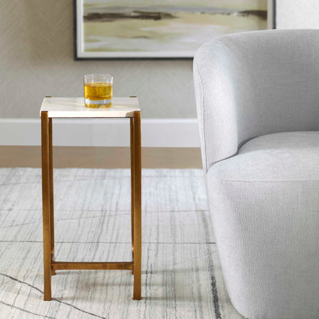 Modern European furniture - Antique Gold Framed Accent Table Table - www.oroa.com