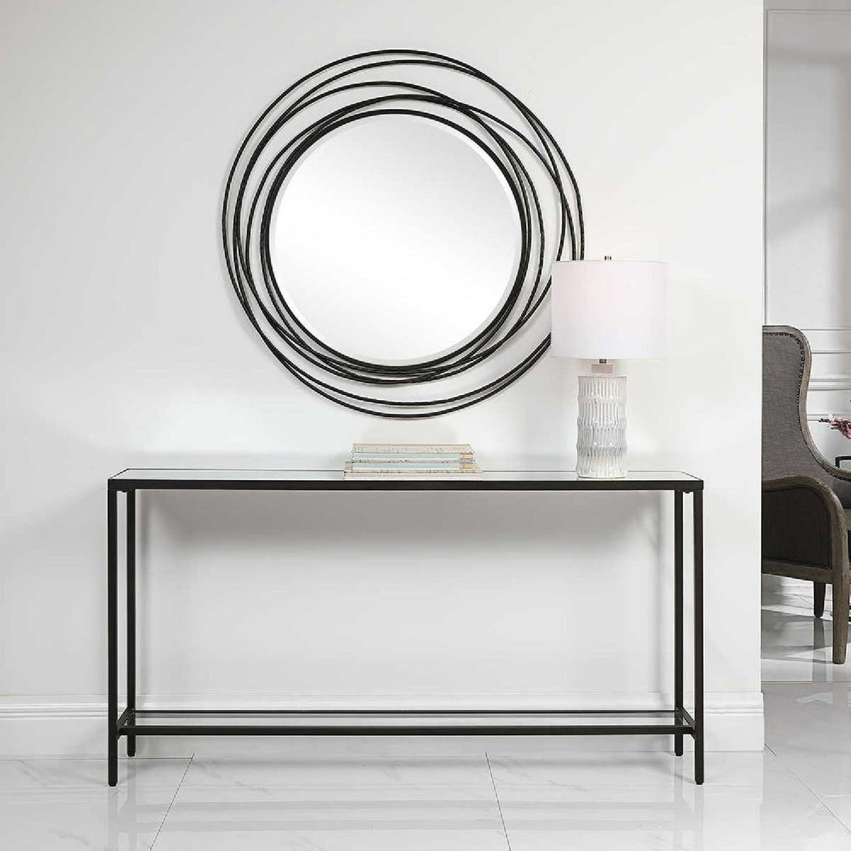 Modern European furniture - Beveled Mirror Console Table - www.oroa.com