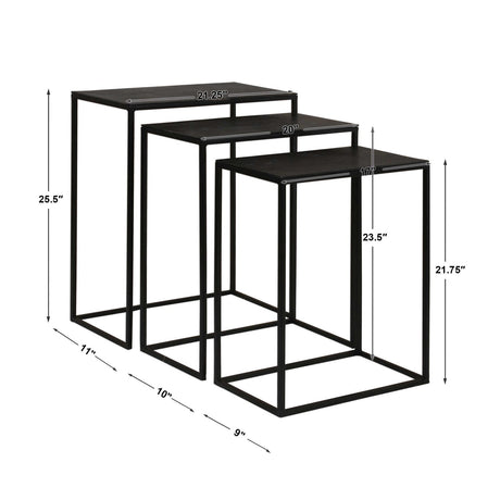 Modern European furniture - Cast Aluminum Nesting Tables (3) - www.oroa.com