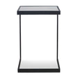 Modern European furniture - Black Iron Framed Accent Table - www.oroa.com