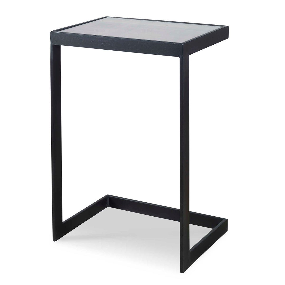 Modern European furniture - Black Iron Framed Accent Table - www.oroa.com