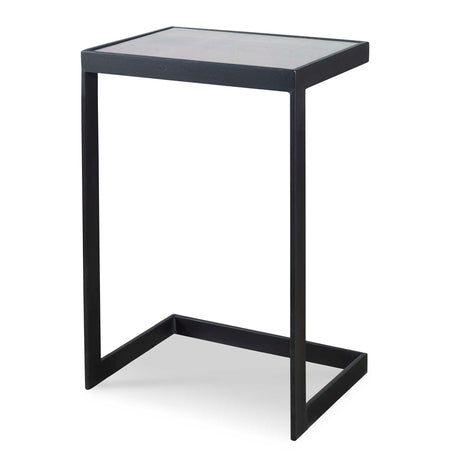 Modern European furniture - Black Iron Framed Accent Table - www.oroa.com