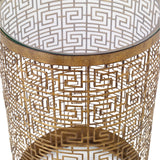 Modern European furniture - Gold Lattice Drink Table - www.oroa.com