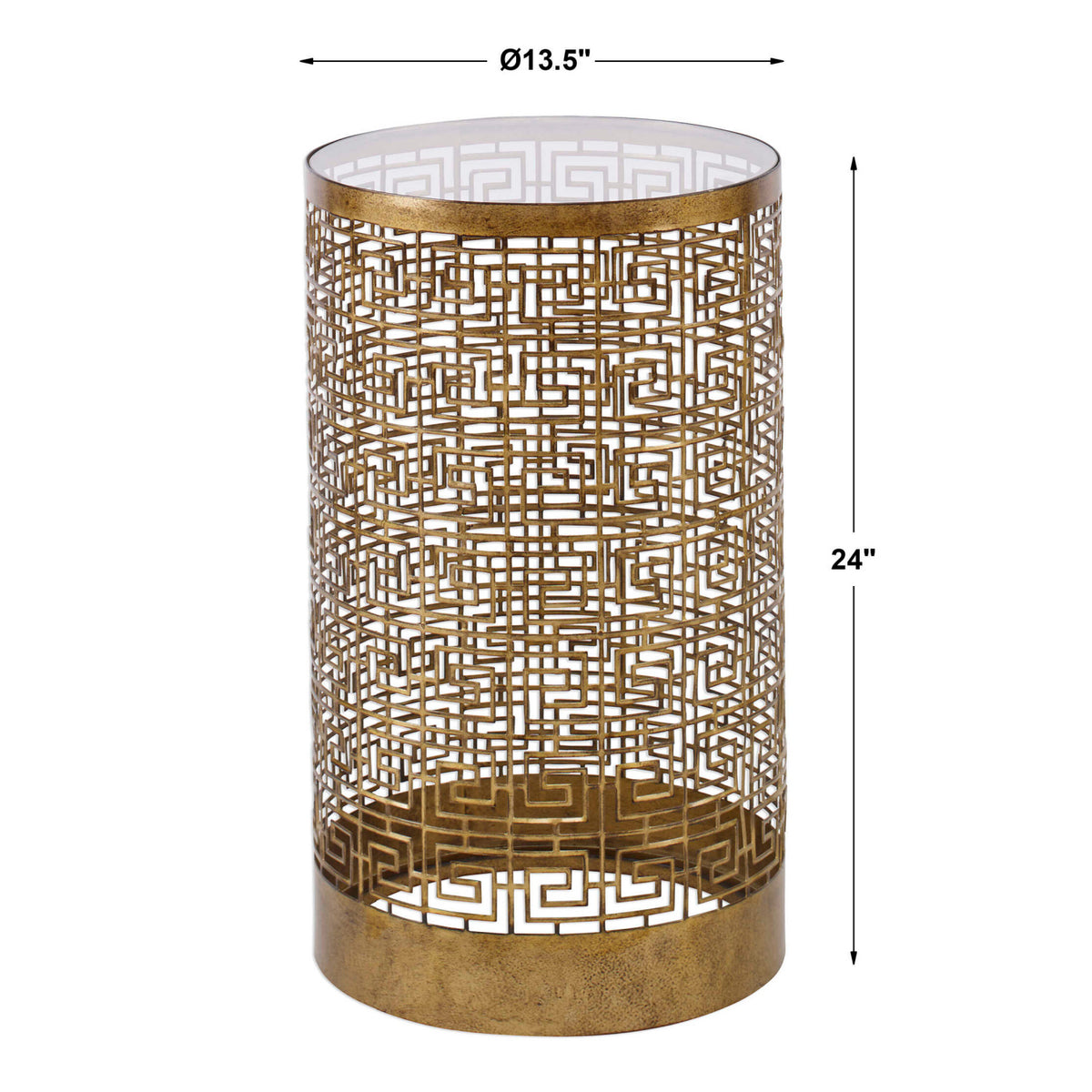 Modern European furniture - Gold Lattice Drink Table - www.oroa.com