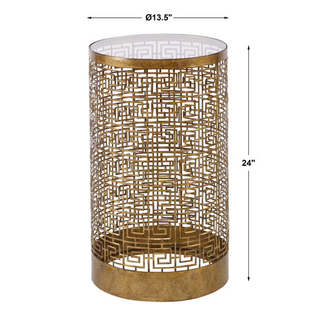 Modern European furniture - Gold Lattice Drink Table - www.oroa.com