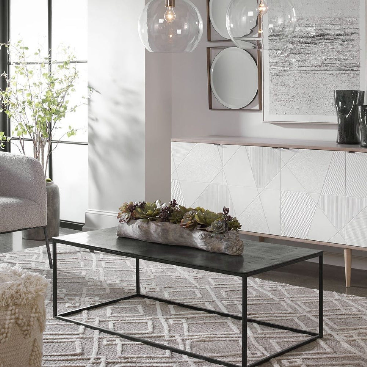Modern European furniture - Bronze Aluminum Coffee Table - www.oroa.com