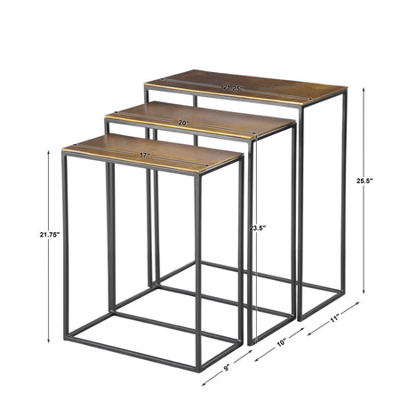 Modern European furniture - Cast Aluminum Nesting Tables (3) - www.oroa.com