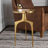 Modern European furniture - Round Cast Aluminum Accent Table - www.oroa.com