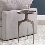 Modern European furniture - Round Cast Aluminum Accent Table - www.oroa.com